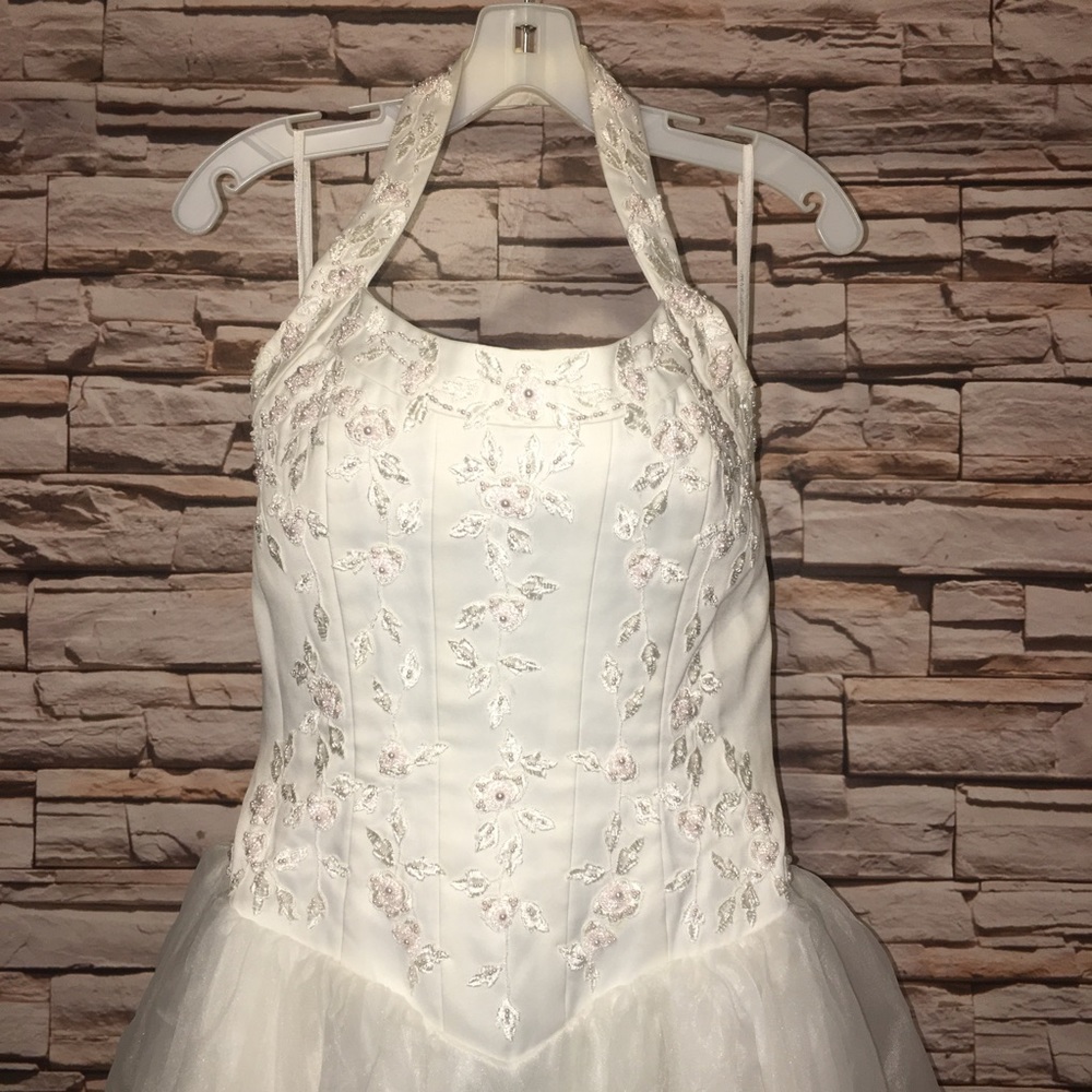 David’s Bridal Wedding Dress Ivory Sz14 exc cond